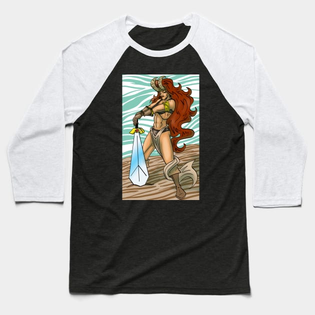 Barbarienne Baseball T-Shirt by psychoandy